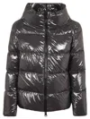 Herno Gloss Hood Down Jacket In Ferro