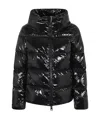 Herno Gloss Down Jacket Cape In Black