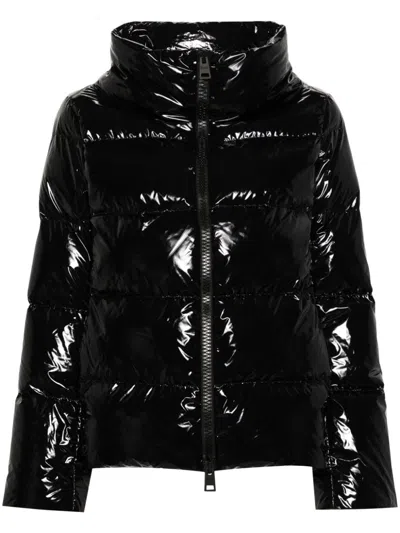 Herno Gloss Puffer Jacket In Black