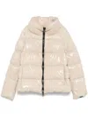 Herno Glossy Finish Puffer Jacket In Neutral