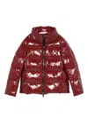 Herno Shiny Cape Down Jacket Coats Bordeaux In Burgundy