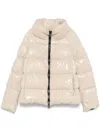 Herno Glossy Finish Puffer Jacket In Neutral