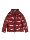 Herno Shiny Cape Down Jacket Coats Bordeaux In Red