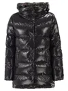Herno Glossy Nylon Down Jacket In Black