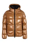 Herno Men's Glossy Nylon Down Jacket In Brown