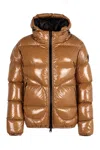 Herno Man Puffer Brown Size 44 Polyamide In Camel