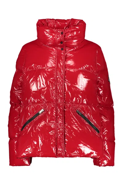 Herno Glossy Nylon Down Jacket In Red