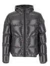 Herno Glossy Quilted Nylon Bomber Jacket With Logo Accents In Black