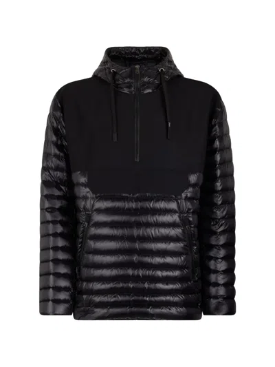 Herno Glossy-panel Puffer Jacket In Black
