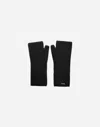 Herno Gloves In Cob Stitch Carded Wool In Black