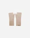 Herno Gloves In Cob Stitch Carded Wool In Neutral