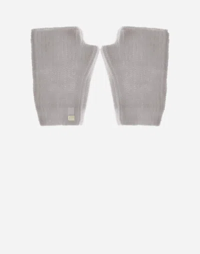 Herno Gloves In Plain Alpaca Wool In Putty