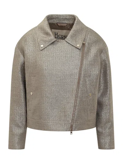 HERNO GOLD SHIRT COLLAR JACKET