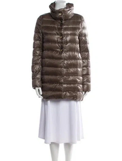 Pre-owned Herno Goose Down Down Coat In Brown