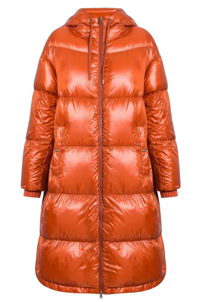 Herno Goose Down Down Jacket In Orange