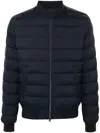 Herno Nylon Reversible Down Jacket In Blue