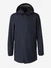 Herno Gore-tex Overcoat Trench Coat In Blue