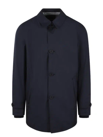 Herno Gore-tex Paclite Laminar Raincoat In Blue