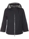Herno Goretex New Paclite Zipper Cape Clothing In Black
