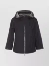 Herno Goretex New Paclite Zipper Cape In Black