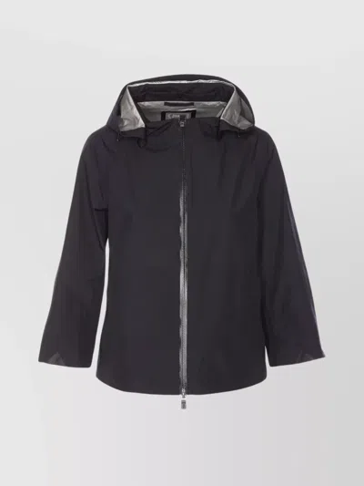 Herno Black Gore-tex Windbreaker Coat