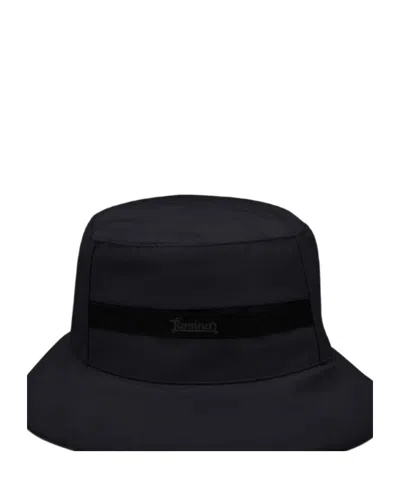 Herno Gore-tex Patch Bucket Hat In Black