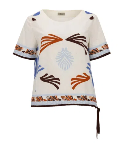 Herno Graohic Printed Crewneck T-shirt In White