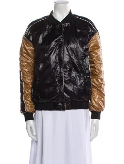 Pre-owned Herno Graphic Print Bomber Jacket In Blue