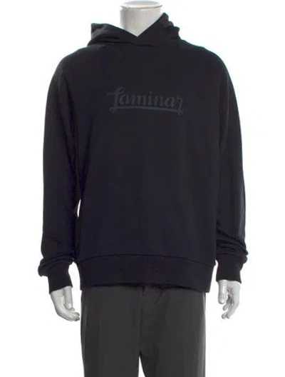 Pre-owned Herno Graphic Print Crew Neck Hoodie In Blue