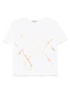 Herno Artistic Design T-shirt With Metallic Accents In 白色