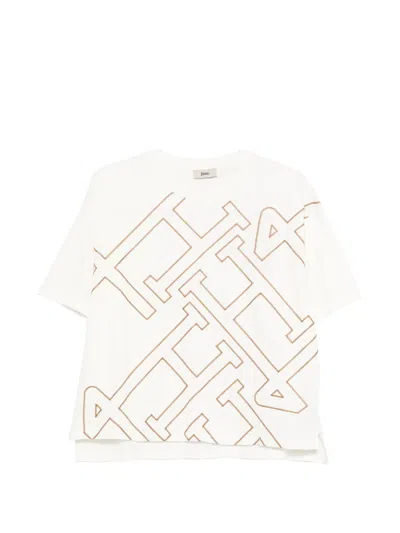 Herno Graphic T-shirt In Neutral