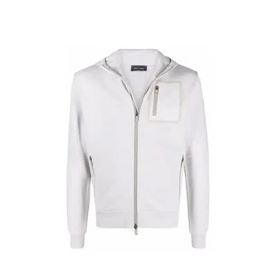 Herno Gray Cotton Sweatshirt In White