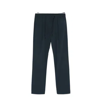 Herno Gray Elastane Athletic Pants In Blue