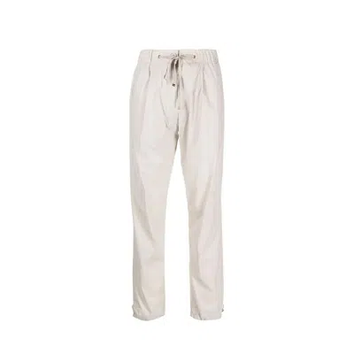 Herno Gray Elastane Casual Pants In White
