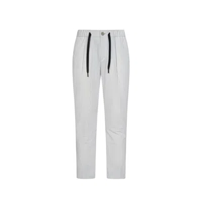 Herno Gray Elastane Casual Pants In White