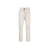 Herno Gray Elastane Casual Pants In White