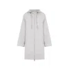 Herno Gray Elastane Coat In Nude