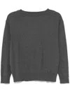 Herno Gray Meather Round Neck Sweater