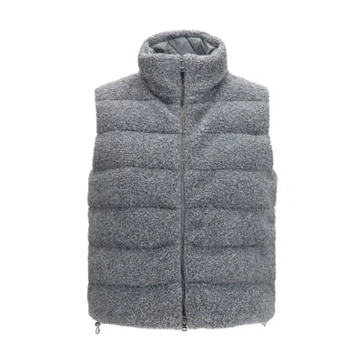Herno Gray Polyester Sleeveless Jacket