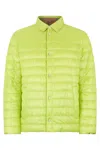 Herno Green Lime Padded Jacket With Quilted Pattern In Green