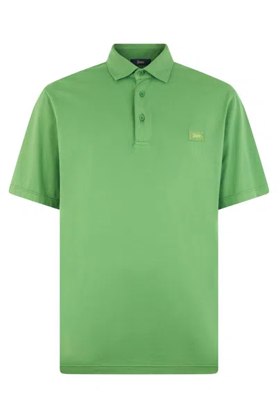 Herno Green Polo Shirt With Short Sleeves And A Casual And Versatile Design
