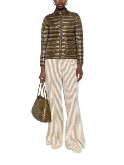 Herno Green Quilted Mock Collar Jacket