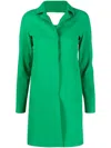 Herno Stretch Techno Jersey Trench Coat In Green