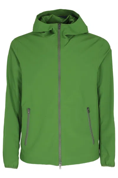 Herno Ultralight Matt Zip-up Jacket In Green