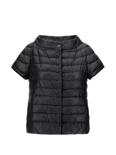 Herno Greta Short-sleeve Jacket In Black