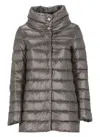 Herno Grey 200 G Ultralight Nylon Amilia Coat In Grey