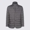 Herno Slate Nylon Down Jacket In Anthracite