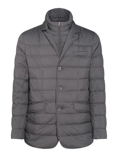 Herno Grey Down Jacket In Gray