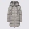 Herno Long Quilted Down Jacket Hood In Gray