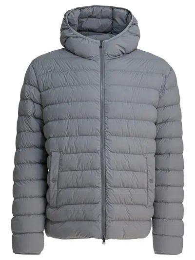 HERNO HERNO GREY HOODED RAIN COAT